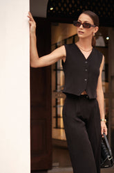 Waist Coat- Black