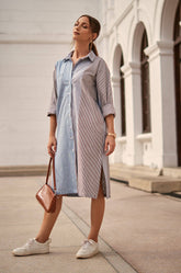 Multi Striped Shirt Dress