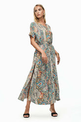 Slides Slit Maxi Dress