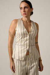 STRIPED WAIST COAT