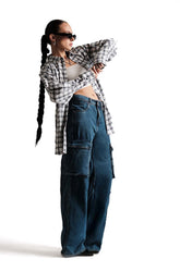 Checked Oversized Shirt