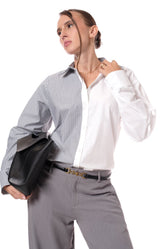 COLOR BLOCKED OVERSIZED SHIRT