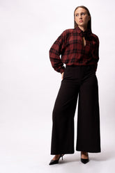 FLARED PANTS - BLACK