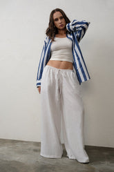 LOW RISE LINEN PANT
- WHITE