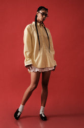 OVERSIZED SHIRT WITH LACE CUFFS
