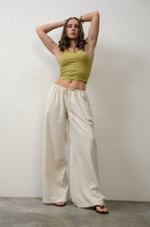 LOW RISE LINEN PANT
- BEIGE