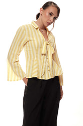 BELL SLEEVE STRIPE TOP