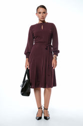 PIN TUCK DETAILED DRESS