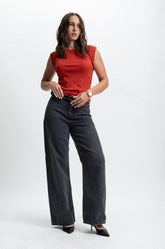 EXPOSED SEAM TOP - RED