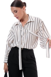 OVERSIZED TIE-NECK SHIRT