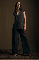 Tailored Waist Coat & Pant Suit - Charcoal