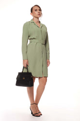 Shoulder Detailed Dress - green