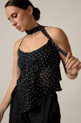 HALTER TIE-NECK TOP