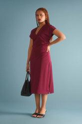 Waist Gathered Midi Dress