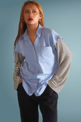 Contrast Sleeve Shirt