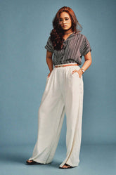 Front Pleated Elasticated Pant