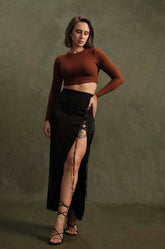 LONG SLEEVE CROP TOP