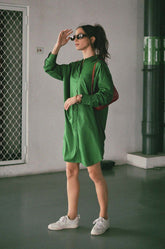 Dropped Shoulder Shirt Dress