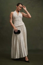 PLEATED MAXI SKIRT