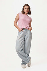 EXTENDED SLEEVE T-SHIRT - PINK STRIPE