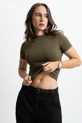 CREW NECK TSHIRT - KHAKI