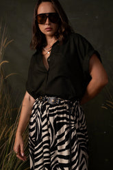 EXTENDED SHOULDER LOSEFIT TOP - BOTTLE GREEN