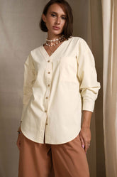 Cut Away Long Sleeve Top