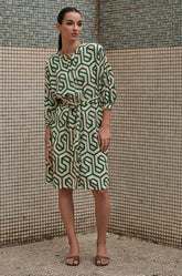 Sleeve Detailed Midi Dress