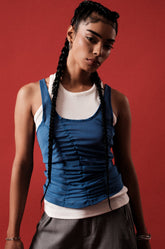SHEER DRAPE LAYERED TANK TOP