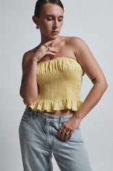 SMOCKED TUBE TOP