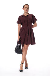 CINCHED WAIST SHORT DRESS