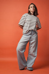 CONTRAST COLLAR T-SHIRT