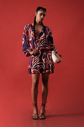MINI DRESS WITH TIERED SKIRT