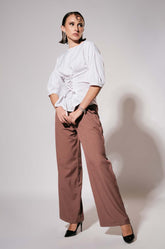 Low-Rise Tailored Pant Brown