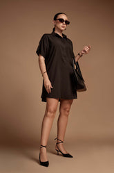 Pull On Dress - BLACK