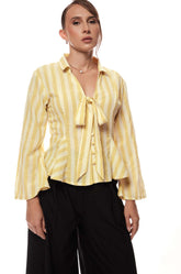 Bell Sleeve Stripe Top