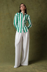 WAIST CINCHING BACK TIE DETAIL SHIRT