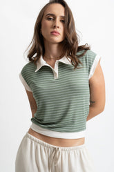 BUTTON UP SLEEVELESS VEST
