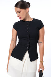 TAILORED BUTTON-DOWN TOP