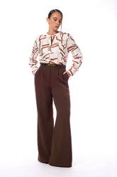 SOFT TAILORED PANT - BROWN