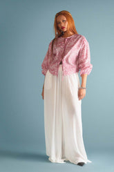 Tie Front Top Cambric