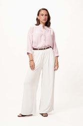 NOTCH NECKLINE TOP - PINK