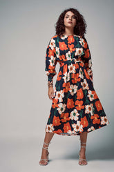 Waist Accentuate Midi Dress