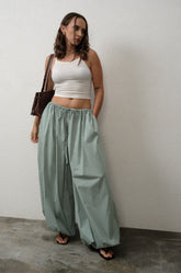 ELASTICATED BALLOON PANT - MINT