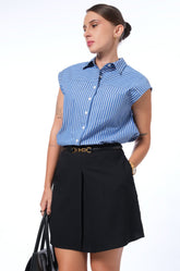 A-LINE MINI SKIRT - BLACK