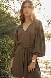 Balloon Sleeve Short Dress