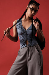 RUCHED CROP TOP
