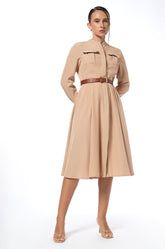 DOUBLE POCKET MIDI DRESS