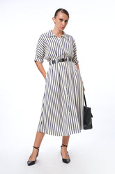 KIMONO SLEEVE MIDI DRESS