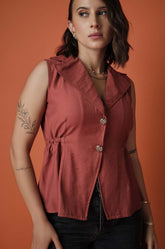 WAIST COAT WITH GOLD BUTTONS